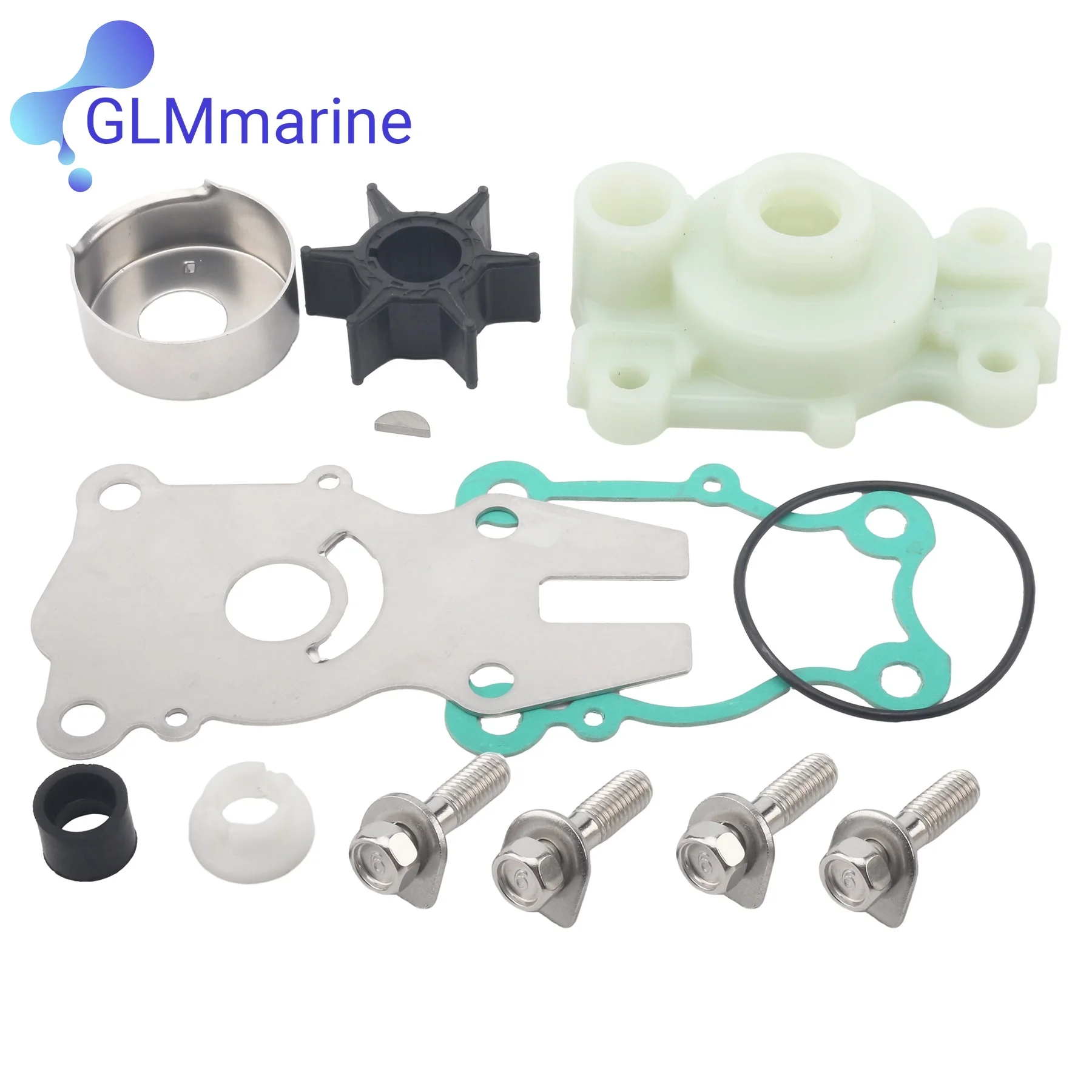 Water Pump Impeller Repair Kit 63D-W0078-01 for Yamaha Outboard F 40 50 60 HP C P 40 50 Marine Boat Engine Part 63D-44311-00