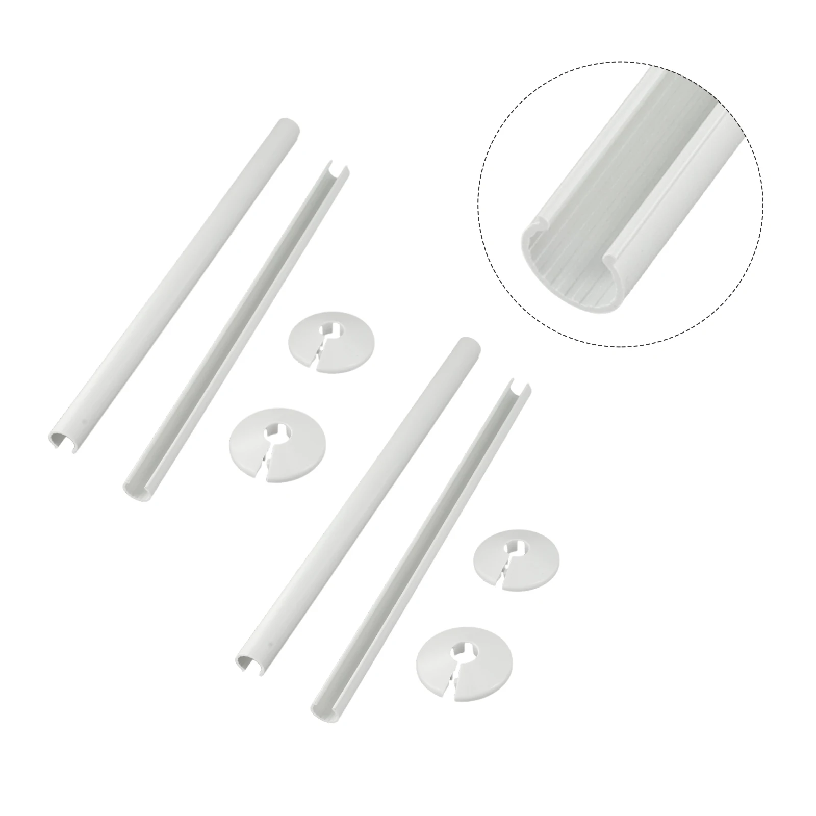 Home Improvement 15 X 55mm Radiator Pipe Covers Versatile Pipe Protection Decorative Pipe Enhancement 15mm Diameter Covers