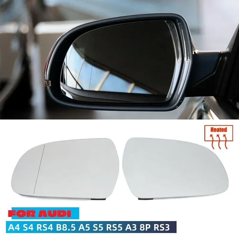 Spiegelbeheiztes Seitenspiegelglas Rückspiegelobjektiv für Audi A4 S4 RS4 B8.5 2011-16, A5 S5 RS5 B8.5 10-16, A3 8P RS3