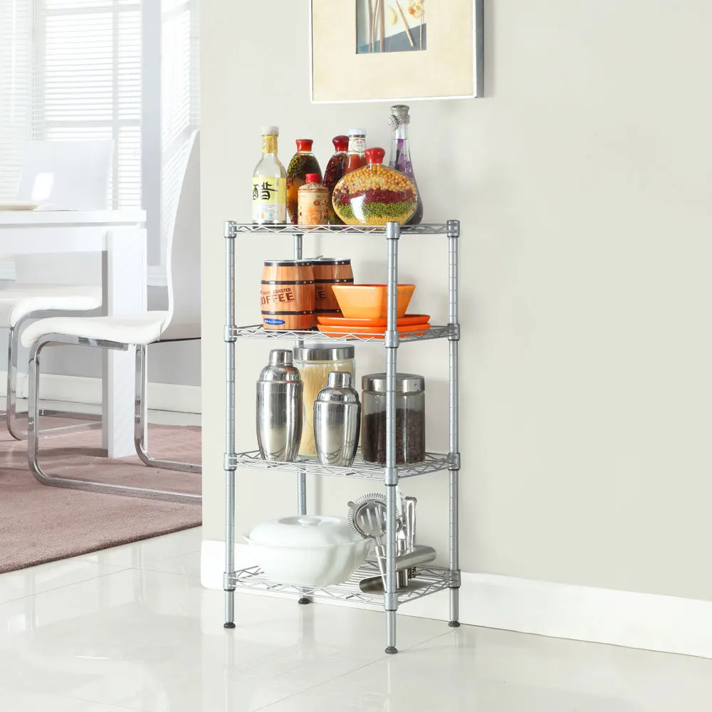 

4-Tier Metal Wire Shelving Unit Perfect for Home and Office Storage