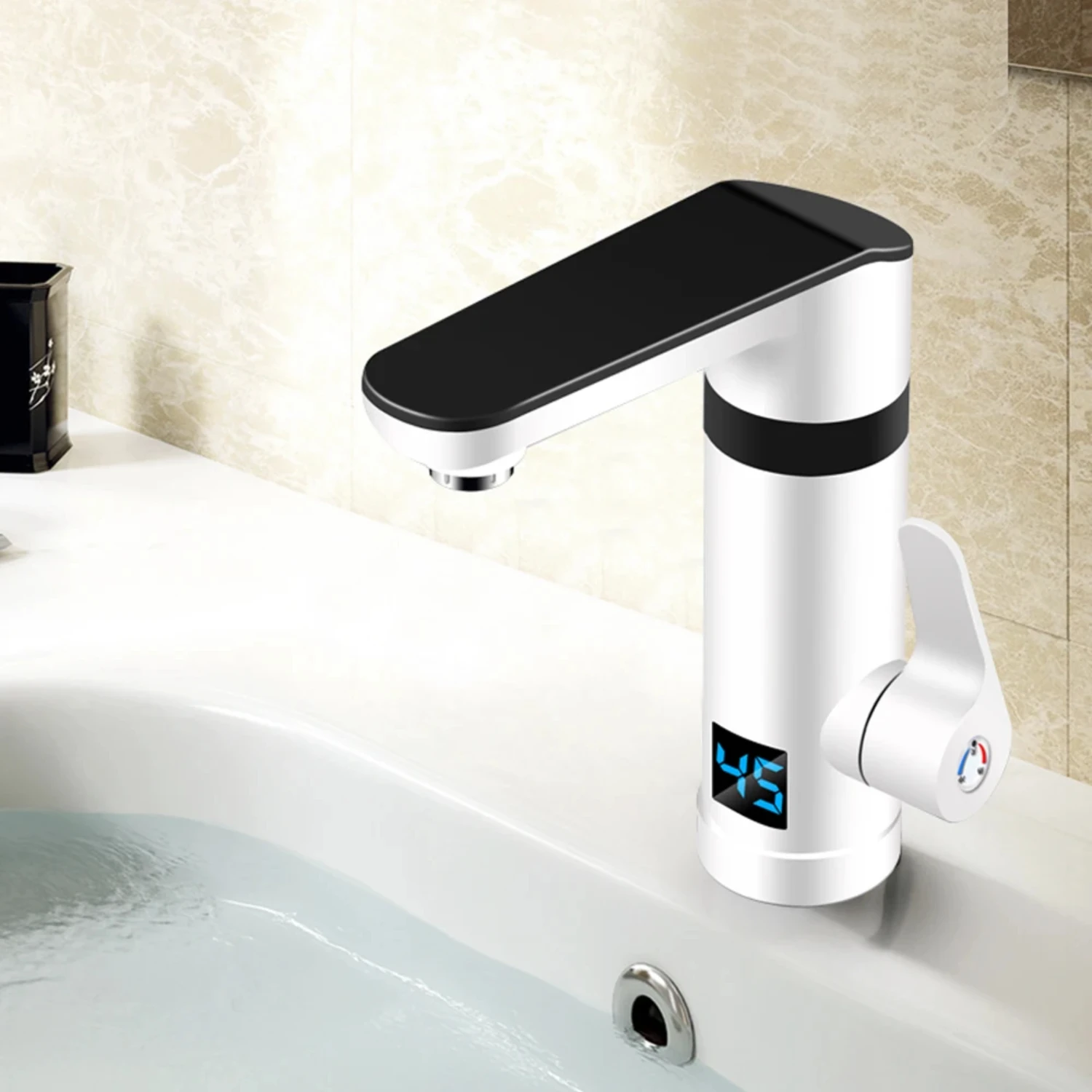 3000W Instant  Faucet  Heater Quickly Heating Tap Kitchen Faucet with Temperature Display Hot Cold Dual-use 220V