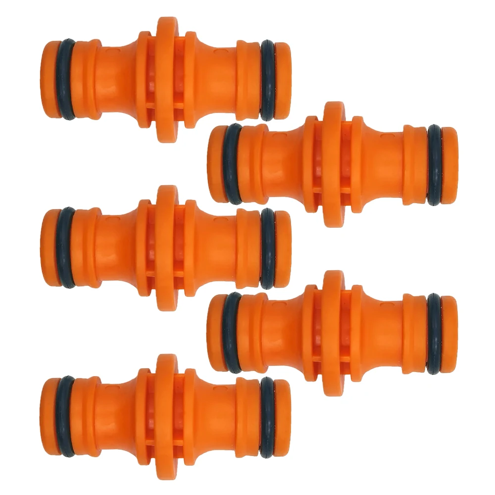 5Pcs 1/2'' Garden Hose Tubing Fitting Pipe Quick Drip Irrigation Watering System for Greenhouse Joiner Repair Connector Coupling