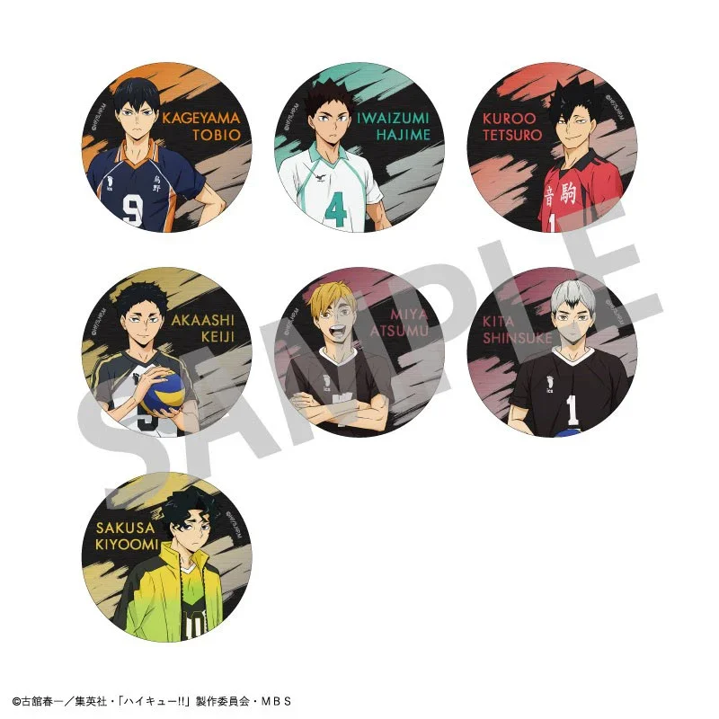 

Anime Haikyuu!! Shoyo Hinata Kei Tsukishima Kozume Kenma iwaizumi hajime Kotaro Bokuto Cosplay Metal Badge Backpack Decorate