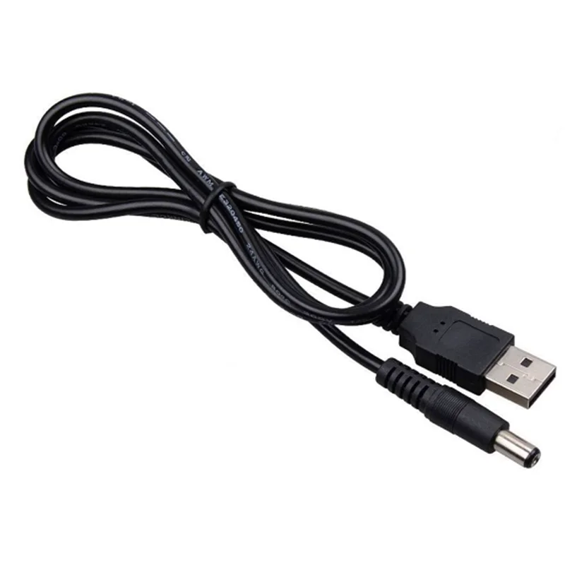 0.8m Black USB 2.0 Port 5V 5.5*2.1mm DC Barrel Power Cable Connector For Small Electronics Devices usb extension cable 0.8m