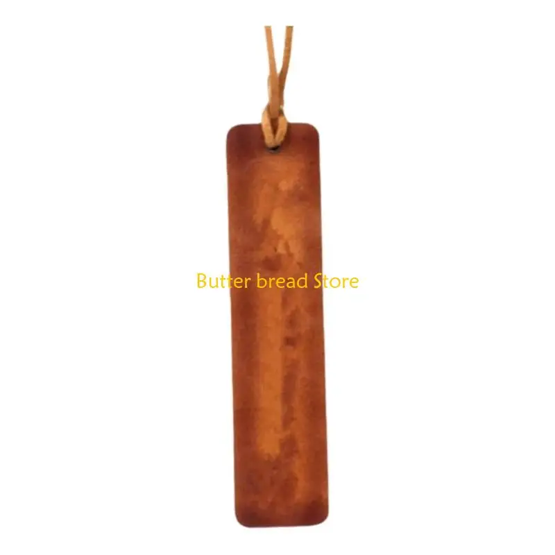 W89C Soft Leather Bookmarks Decorative Book Page Holder Bookmarks Reading Accessories For Literature Lover Student Adult
