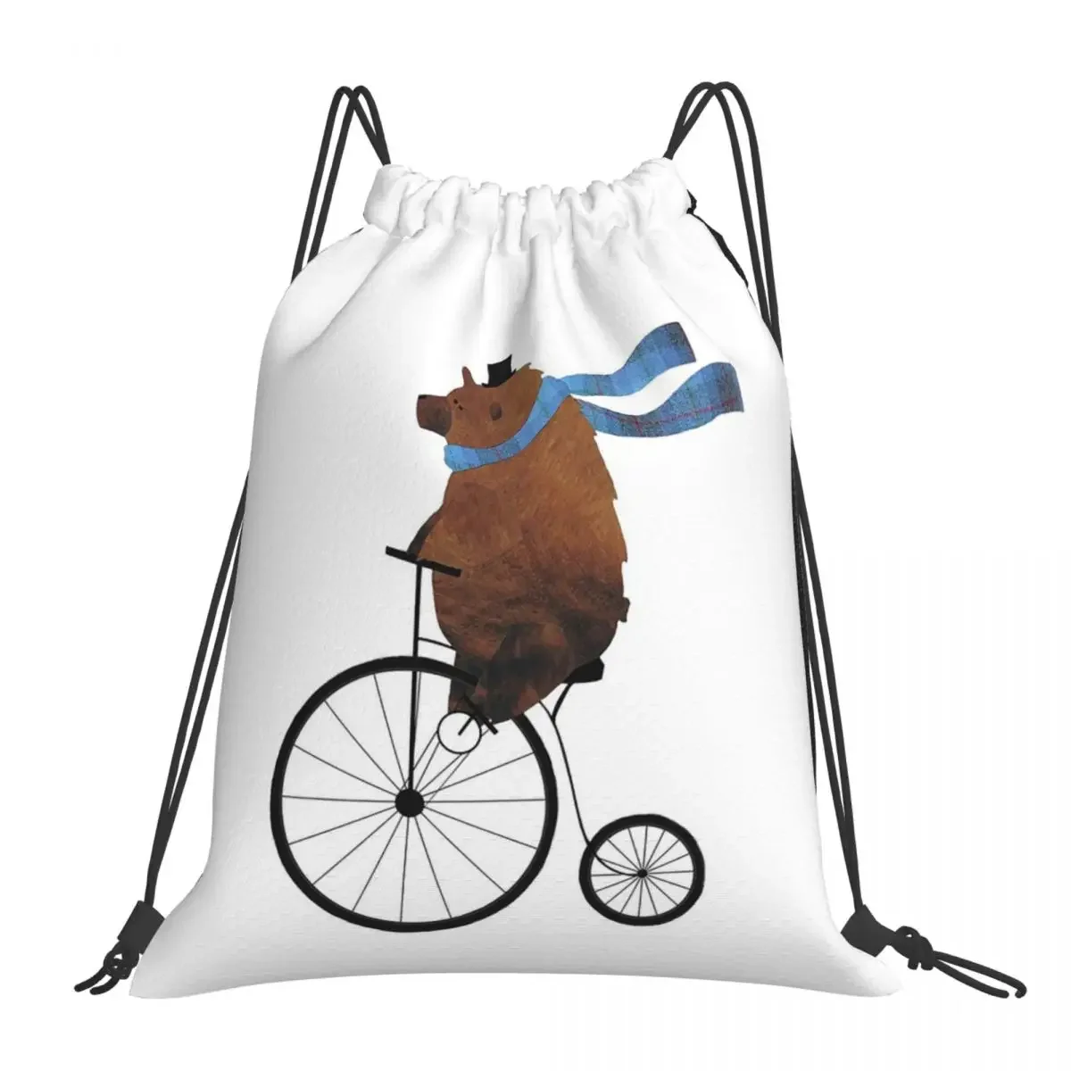 

Cheltenham The Bear Penny Farthing Fun Backpacks Drawstring Bags Drawstring Bundle Pocket Storage Bag BookBag Man Woman School