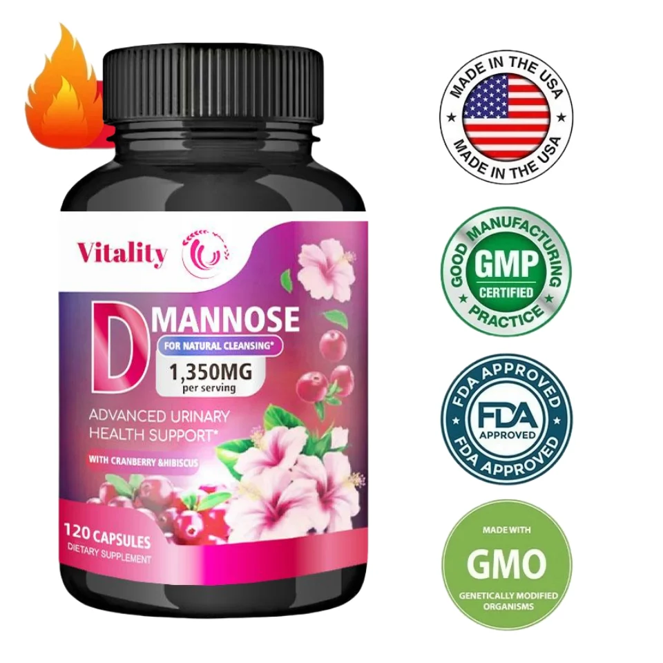 

Vitality D-Mannose, мочевая формула для здоровья, органический порошок из клюквы и гибискус, здоровый пузырь, быстрая детоксикация