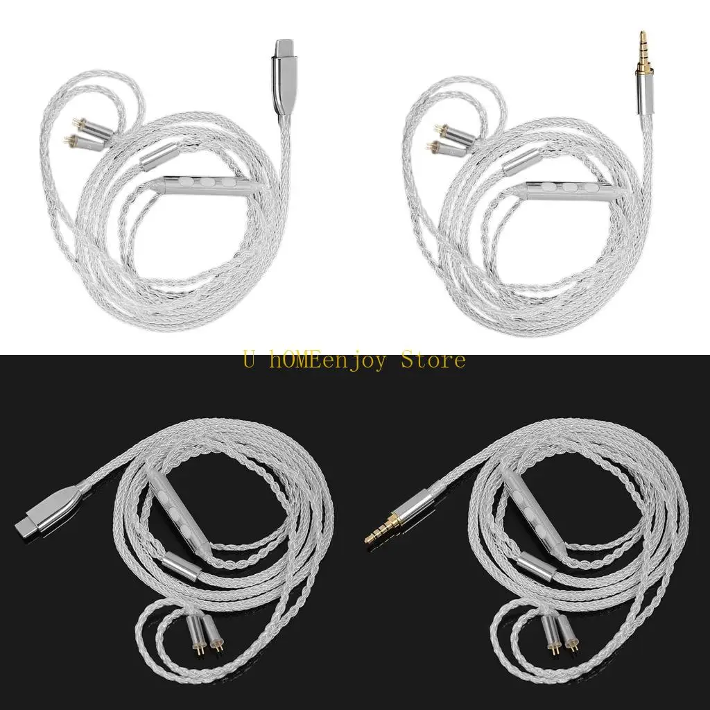 

Кабель обновления B0KF Cable 3,5 мм/тип C 8Core 2pin 0,78 мм штекерный кабель для наушников