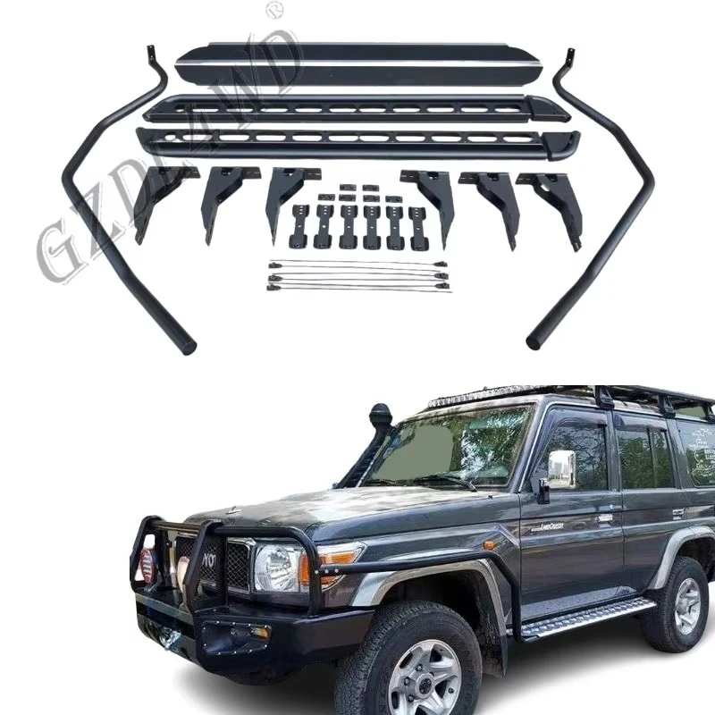 Pickup 4X4  Steel Side Steps Bar Kit for Vigo Revo Dmax NP300 Ranger Side Bar Connecting Bumpers Footrests Door Side Step