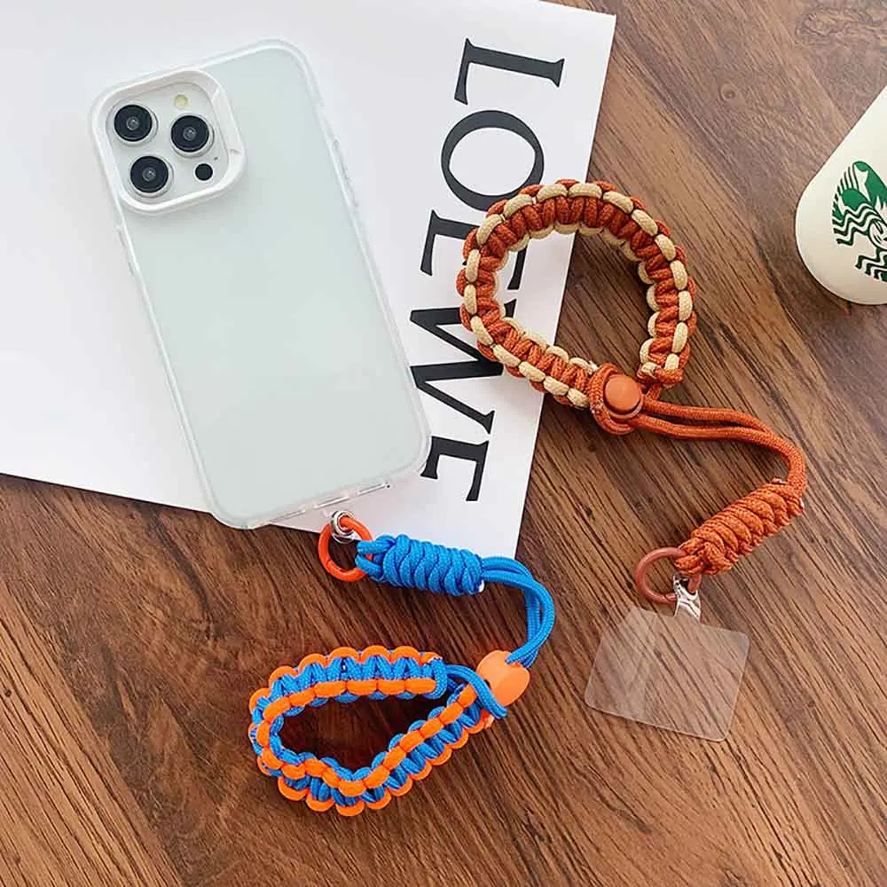 

1PC Creative Phone Lanyard Cute Woven Wrist Strap Multifunctional Security Wristban Cellphone Anti-lost Short Rope Portable