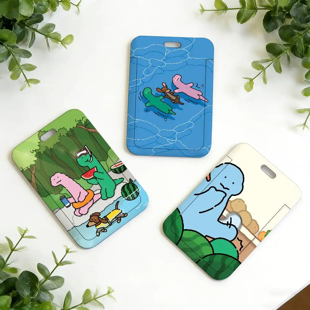 Porta Tarjetas con Diseño de Dibujos Animados J-Joguman Studio, Porta Tarjetas con Cordón para Estudiantes, Porta Tarjetas con Correa para el Cuello para Niños, Regalo