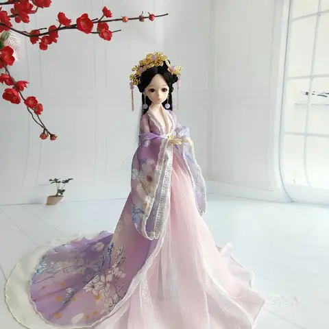 30cm 1/6 BJD Chinese AncientDoll with Hanfu Accessories Clothes Headdress Fairy Princess Doll Chinese Drama Dolls Toys for Girls