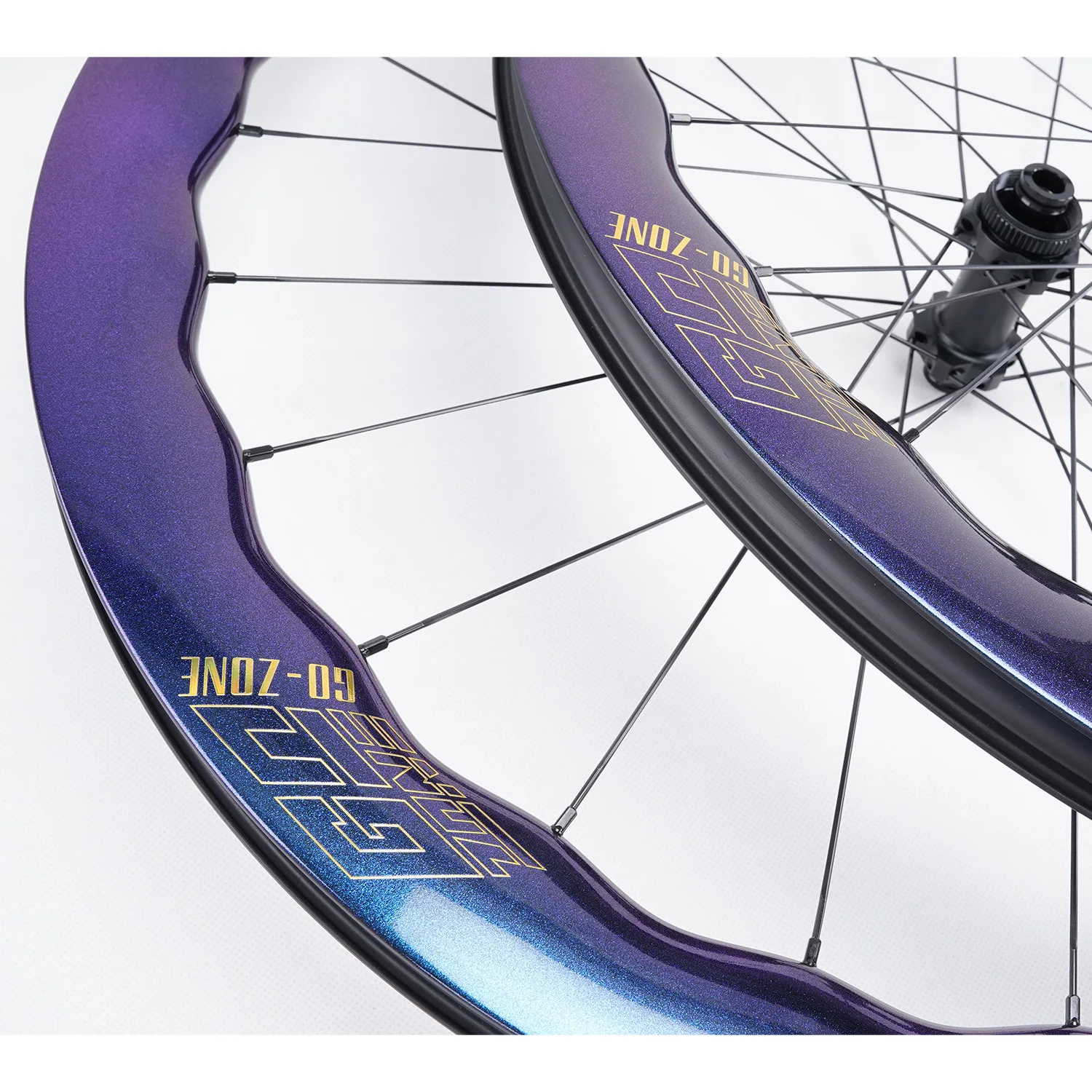 700c Wave Discoloration Carbon Wheels Disc Brake Gravel Ratchet Sapim / Pillar R330D Tubeless Ready UCI Appd Road Bike Wheels