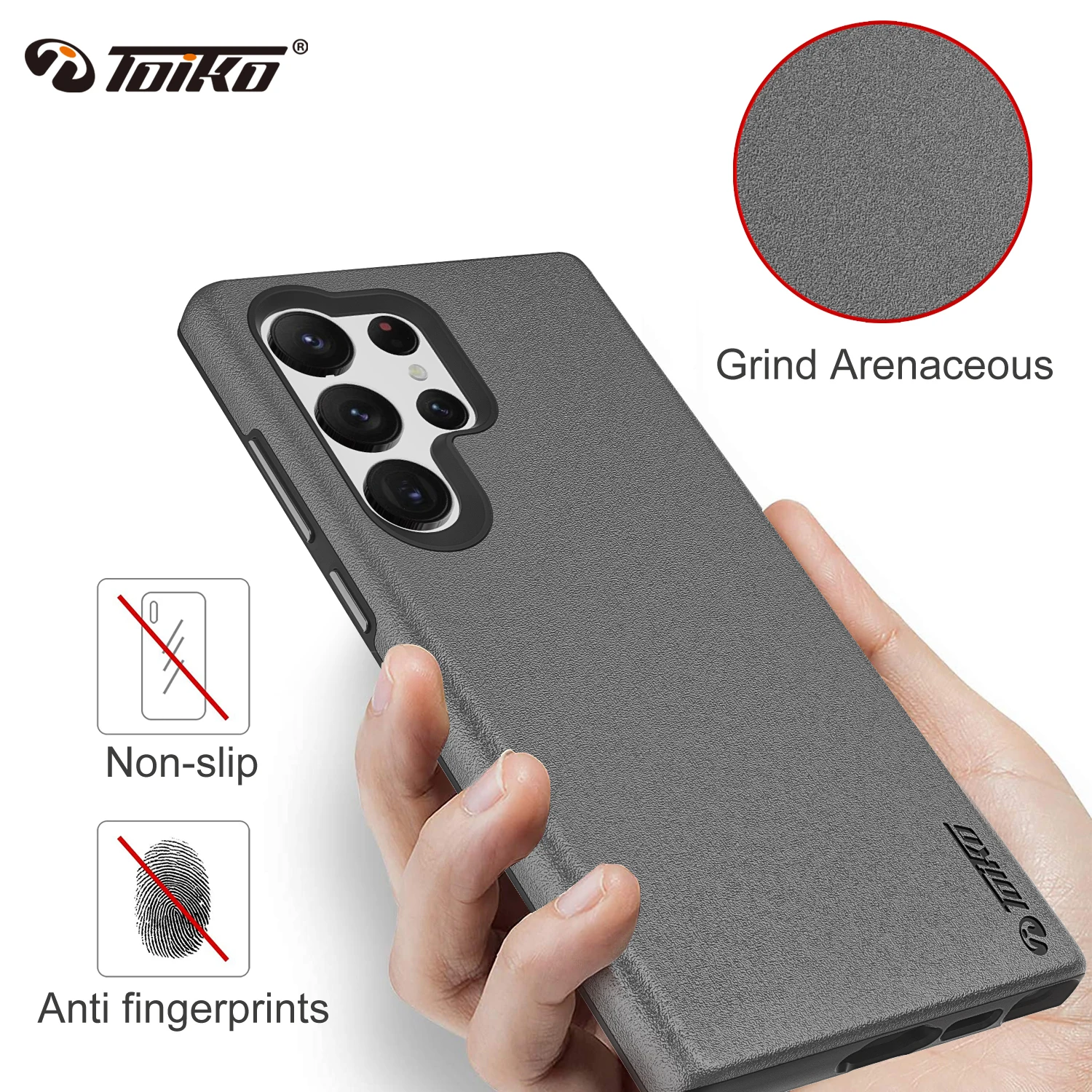 TOIKO CaZa 2 Layer Hybrid Protection Case for Samsung Galaxy S23 Ultra S23+ Plus Phone Shell Hard PC Soft TPU Rugged Armor Cover
