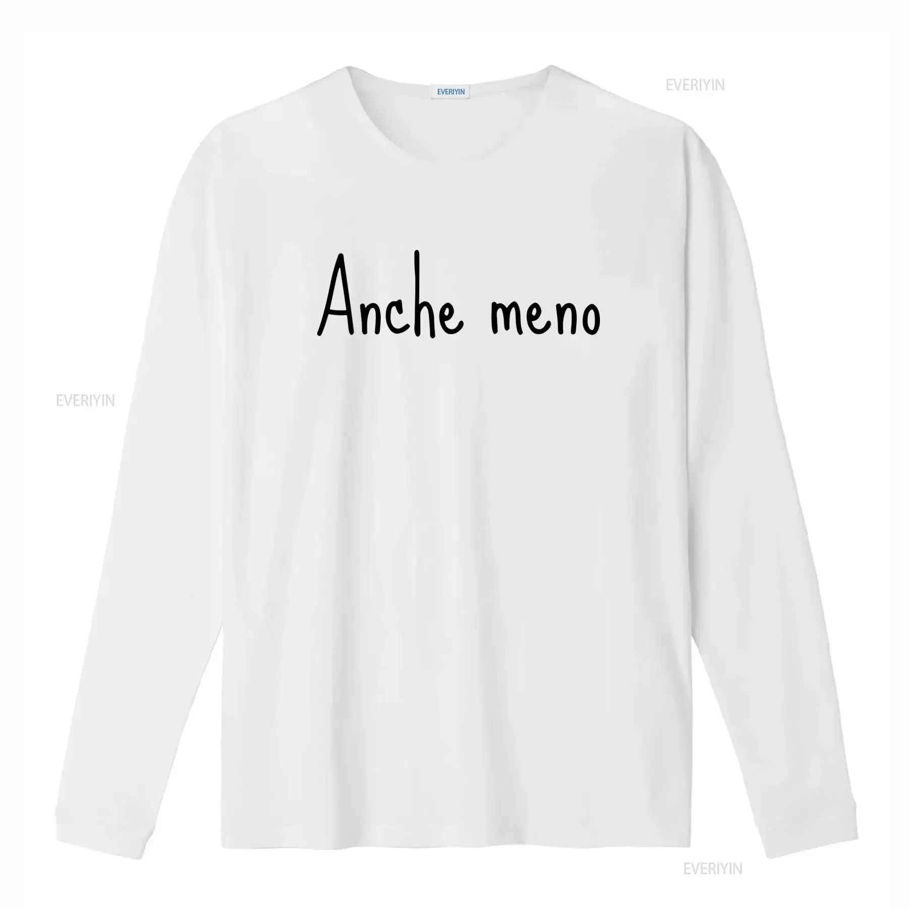T shirt da donna Anche Meno Stampa casual con scritta italiana girocollo leggera perfetta per primavera estate bianca testo