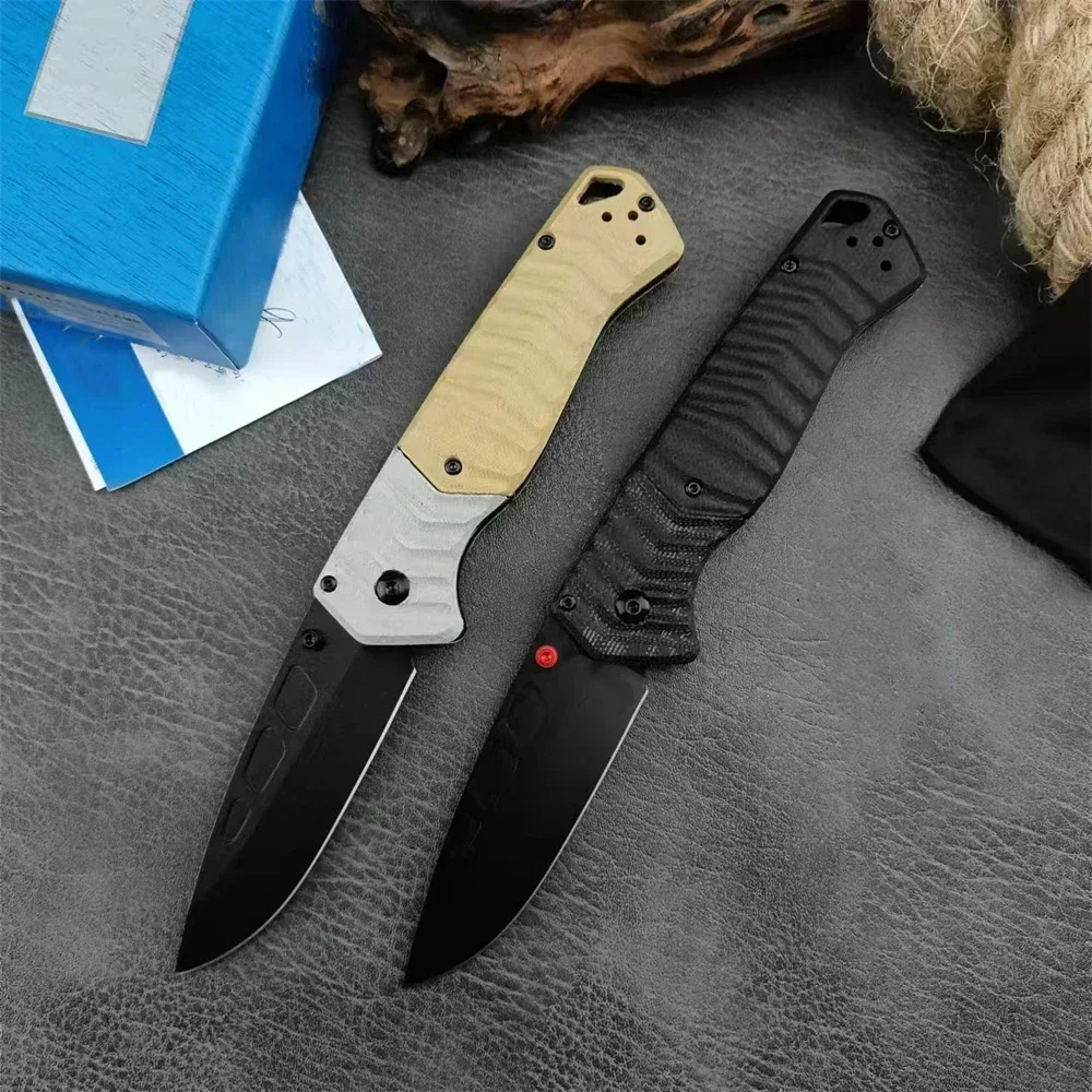 

BM 593BK-01 PSK Personal Tactical pocket Folding Knife D2 Cerakote Drop Point Blade G10 Handle Portable Outdoor Hunting Tool