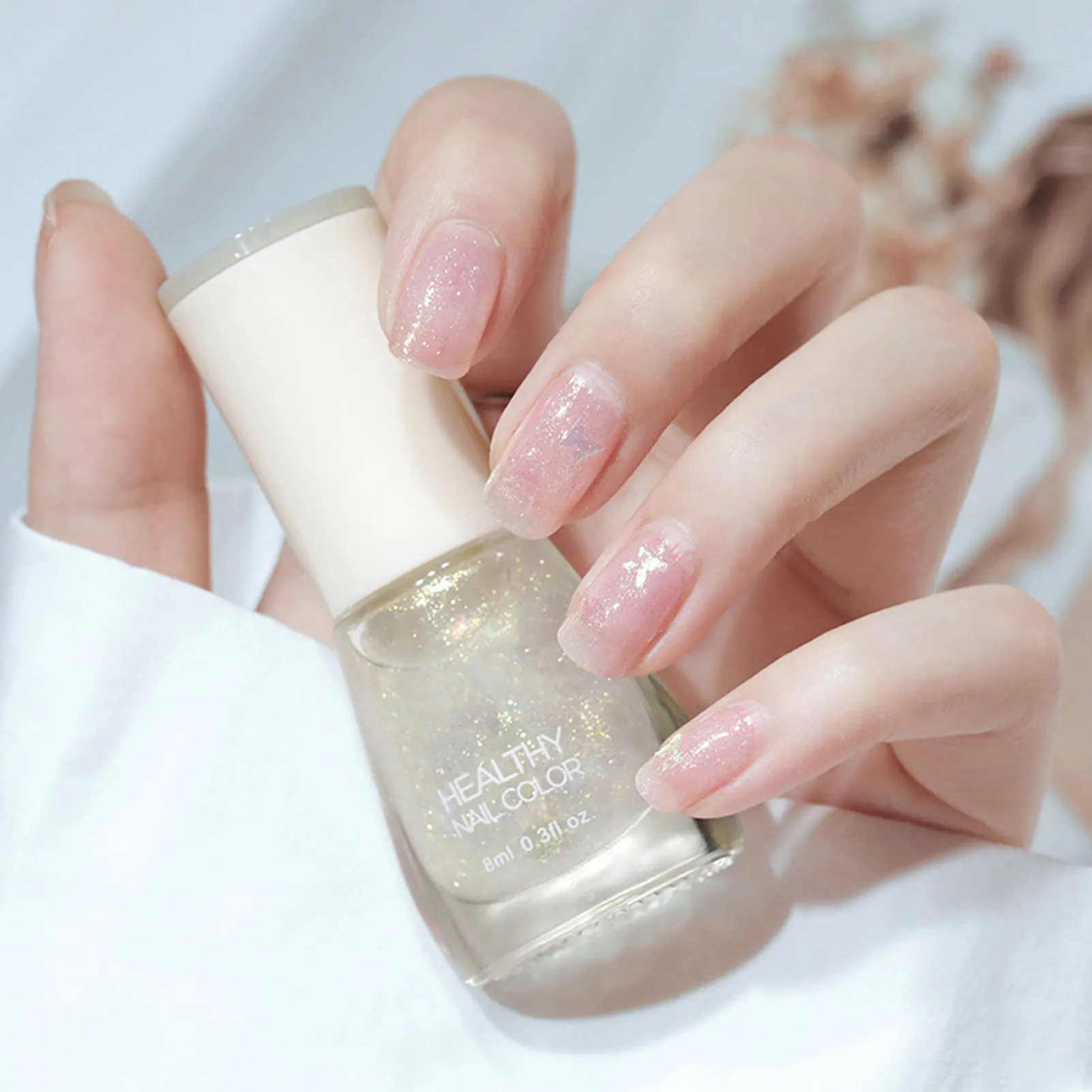 Quick-Drying Shining Nail Polish Gel Non-Peelable Long-Lasting Bright Oil for Beginners Nail Salon Practice