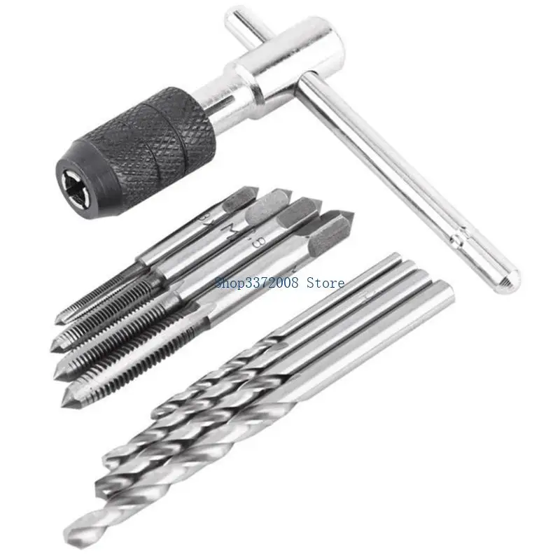 Versatile T Handle Tap Wrench Set Carbon Steel Assembly Tap Wrench for Efficient Threading Solution In Multiple Size