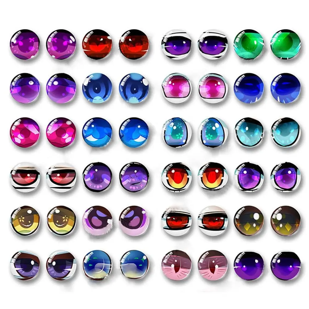 20pcs/10pairs 6mm-20mm Eyes Crafts Eyes Crystal Plastic Glitter Crystal Eyes Stuffed Toys Parts DIY Doll Accessories