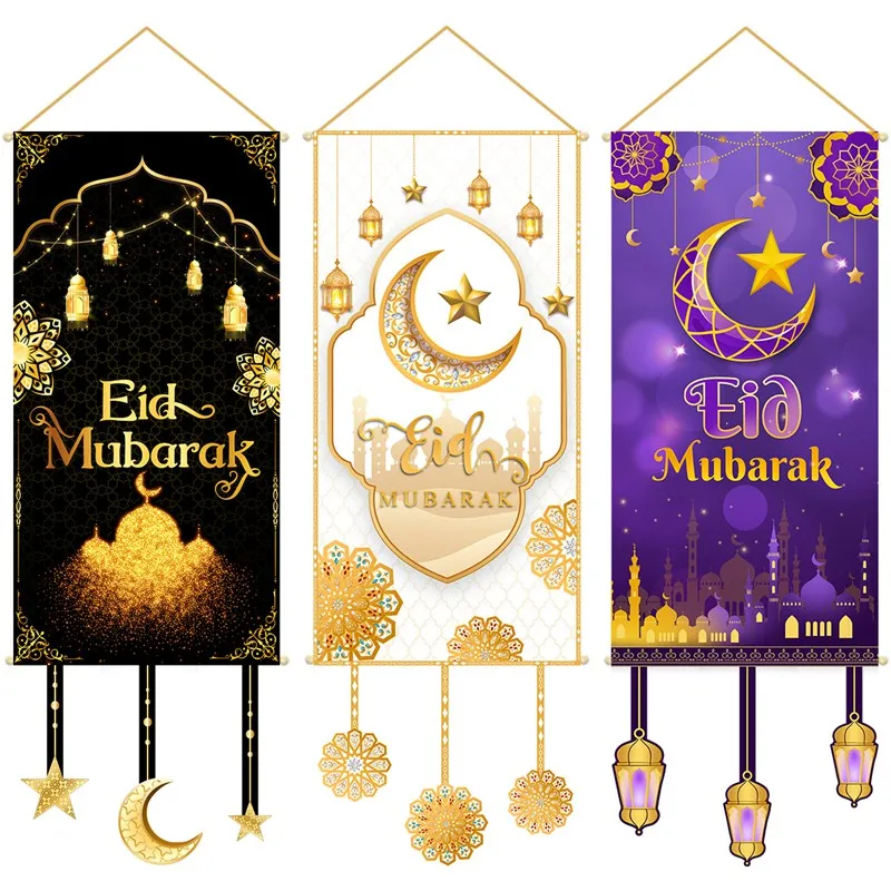 

Eid Mubarak Door Decor Ramadan Kareem Banner Flag Ramadan Decoration For Home Islamic Muslim Party Decor Eid Al Adha Gifts