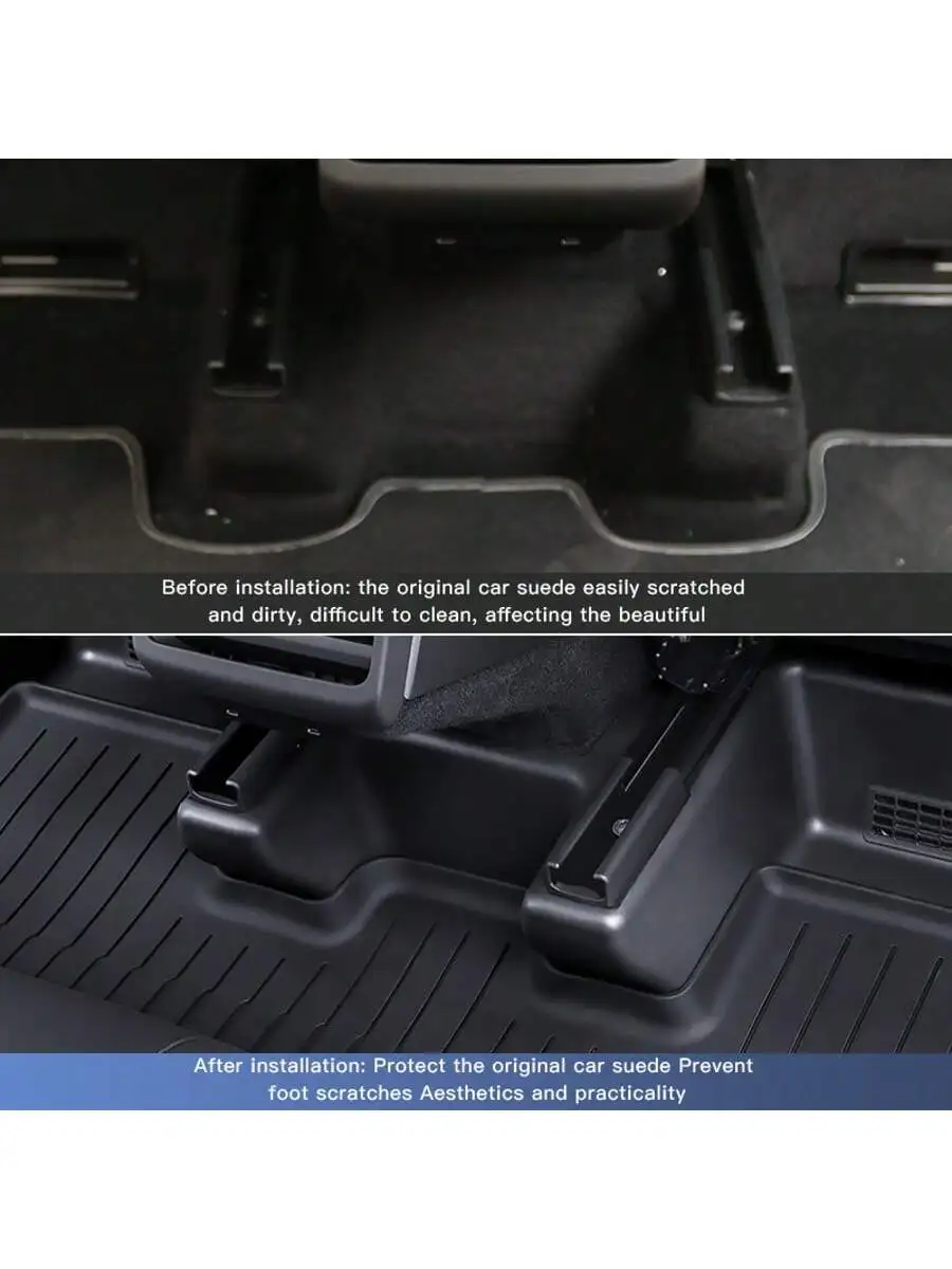 

Защитные накладки Lcars TPE на углы сидений для Tesla Model Y 2025, защитные панели под сиденья, накладки от царапин для направляющих, коврики для пола салона автомобиля, индивидуальный комплект для интерьера автомобиля