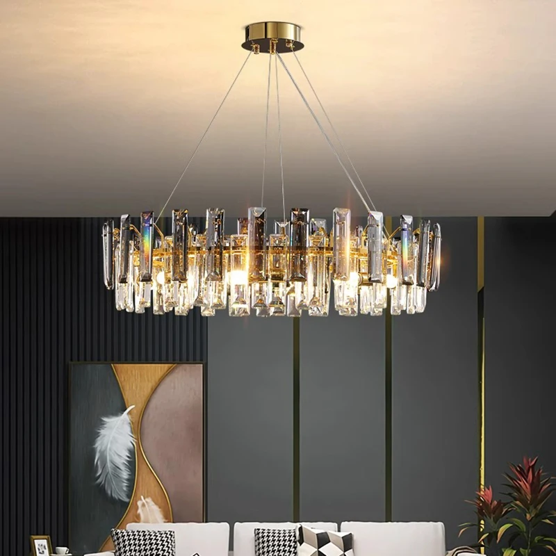 Huisdecoratie Hanglampen, Luxe Kristallen Woonkamer Kroonluchter, Eetkamer Hanglamp, Plafondlamp, Binnenverlichting