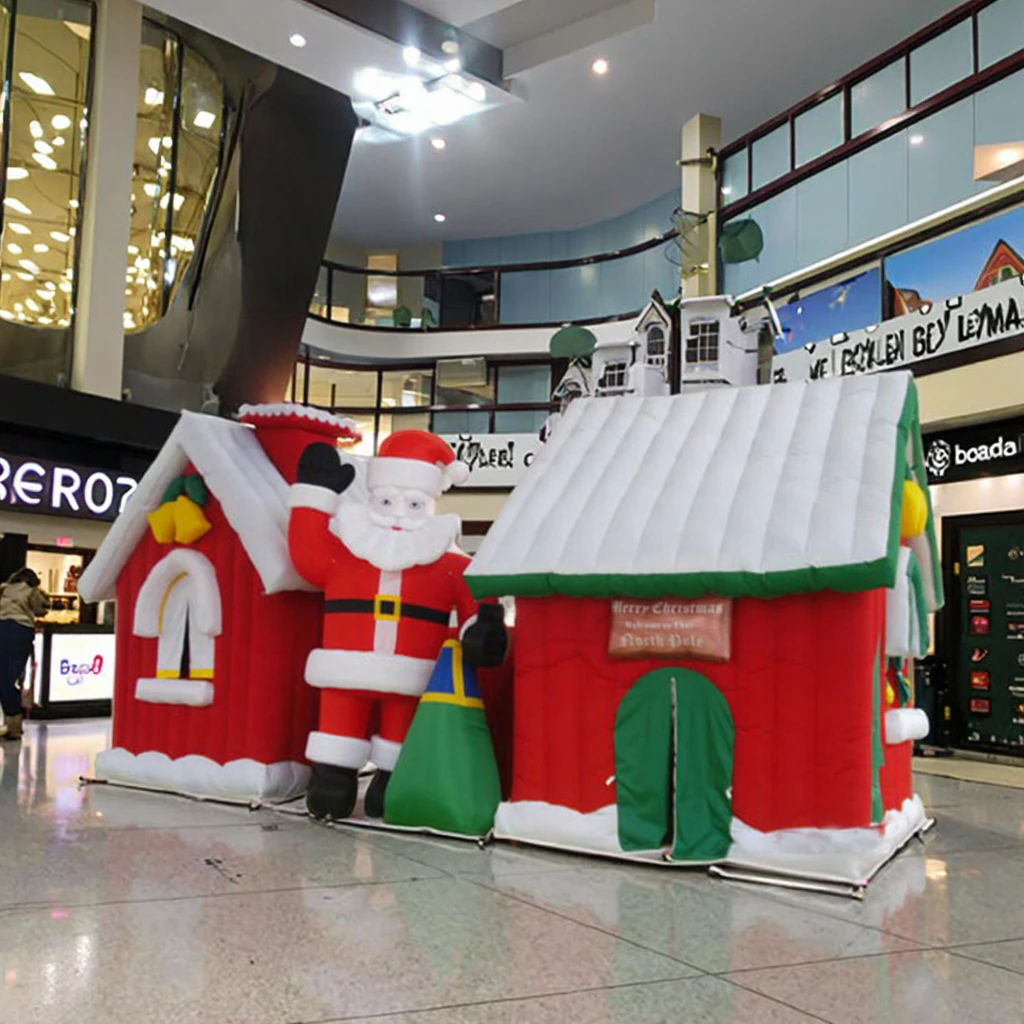 

Оптовая продажа, уличный и внутренний светодиодный светильник для двора, гигантский надувной рождественский декор Санта-Клауса для рождественских праздников