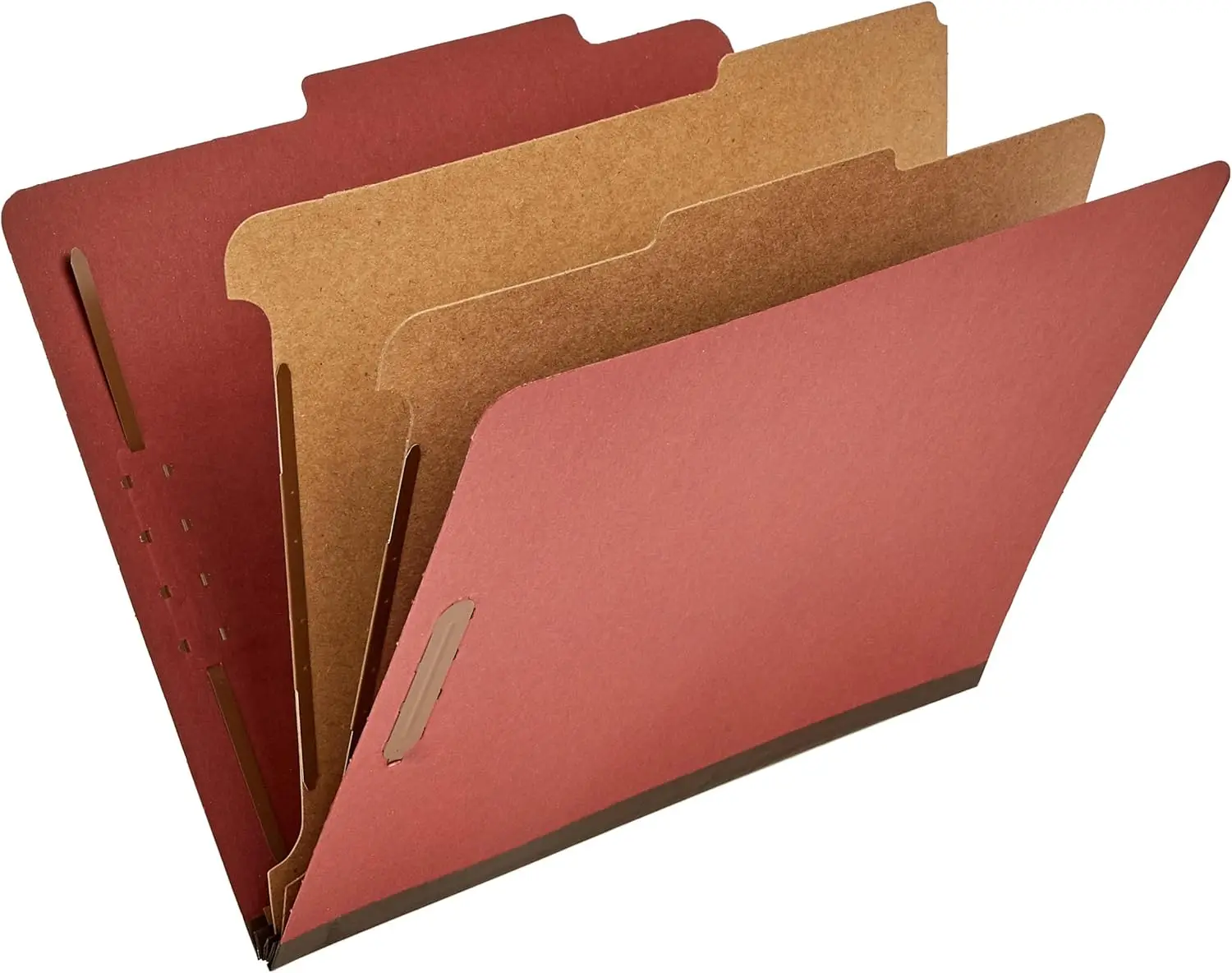 

Pressboard Classification Folder 10-Pack with 2 Dividers, 2-Inch Expansion, Letter Size Red for Organizing Documents
