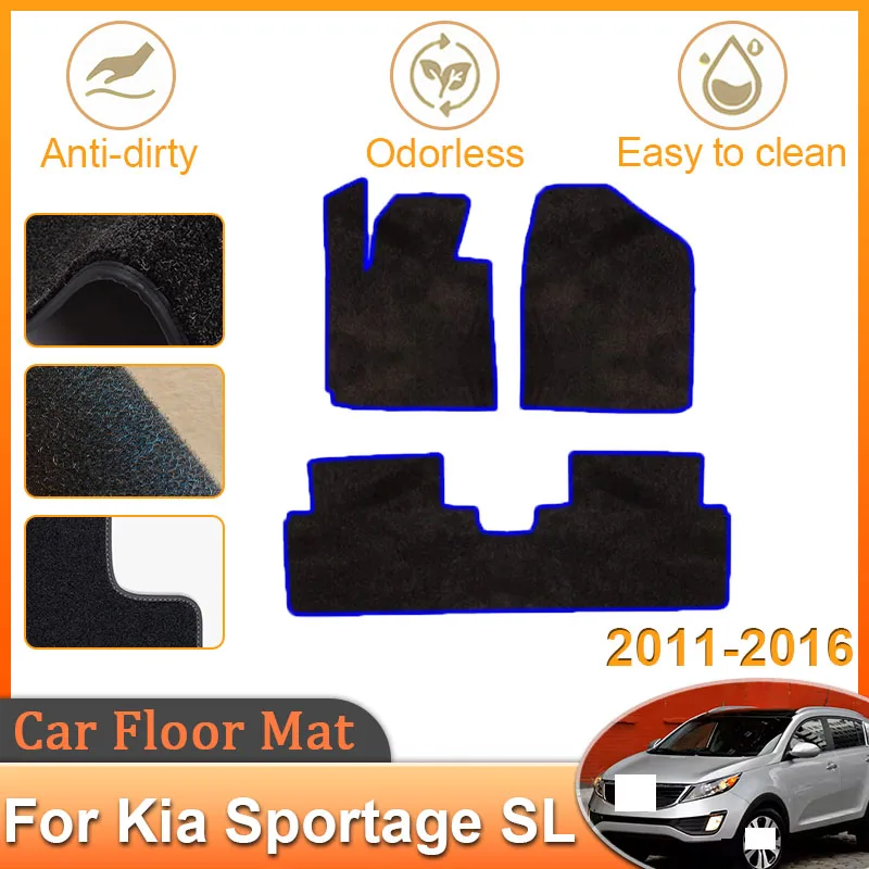 

Fit For Kia Sportage SL MK3 2011~2016 2015 2016 Car Floor Mats Rugs Panel Footpad Carpet Cape Cover Foot Pad Sticker Accessories