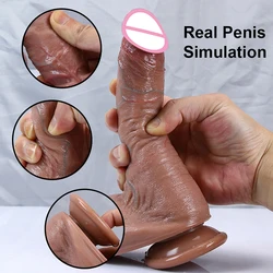 3Colors Super Realistic Makeup Dildo Real Veins Penis Perfect Texture Big Sexual Adults Product Anal Sex Toys For Woman Sexyshop