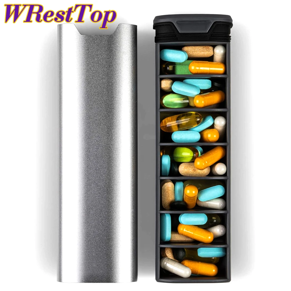 1Pcs Weekly Travel Pill Organizer, 7 Day with Privacy Protection Design, Cute Pill Holder To Hold Vitamins Medicines Supplements