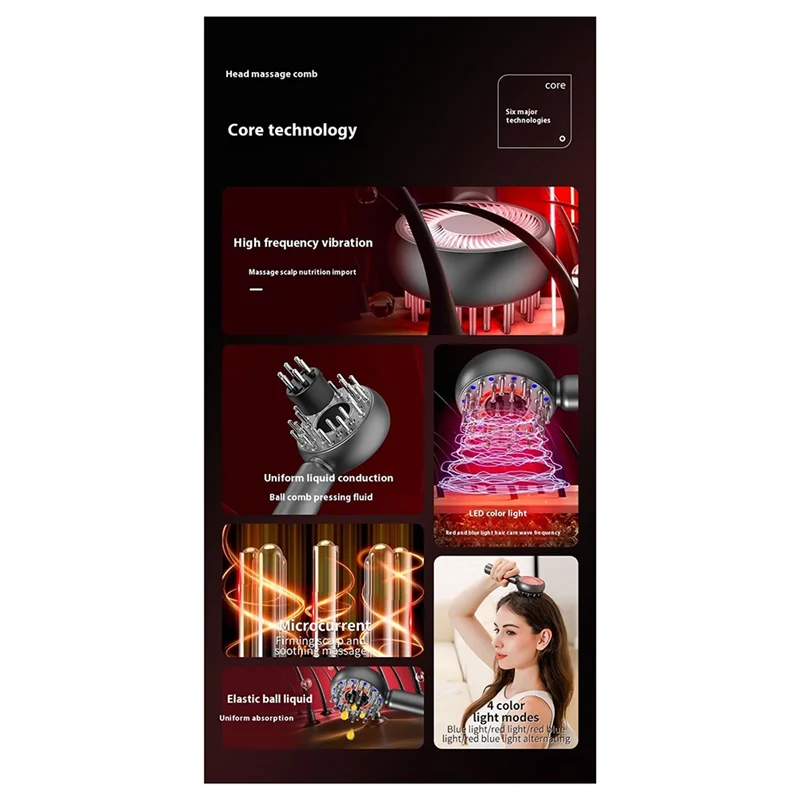 ABUS-Electric Massage Hair Comb Vibration Massager Brushes Promote Smooth Hair Growth Multi Functional Nourish Scalp