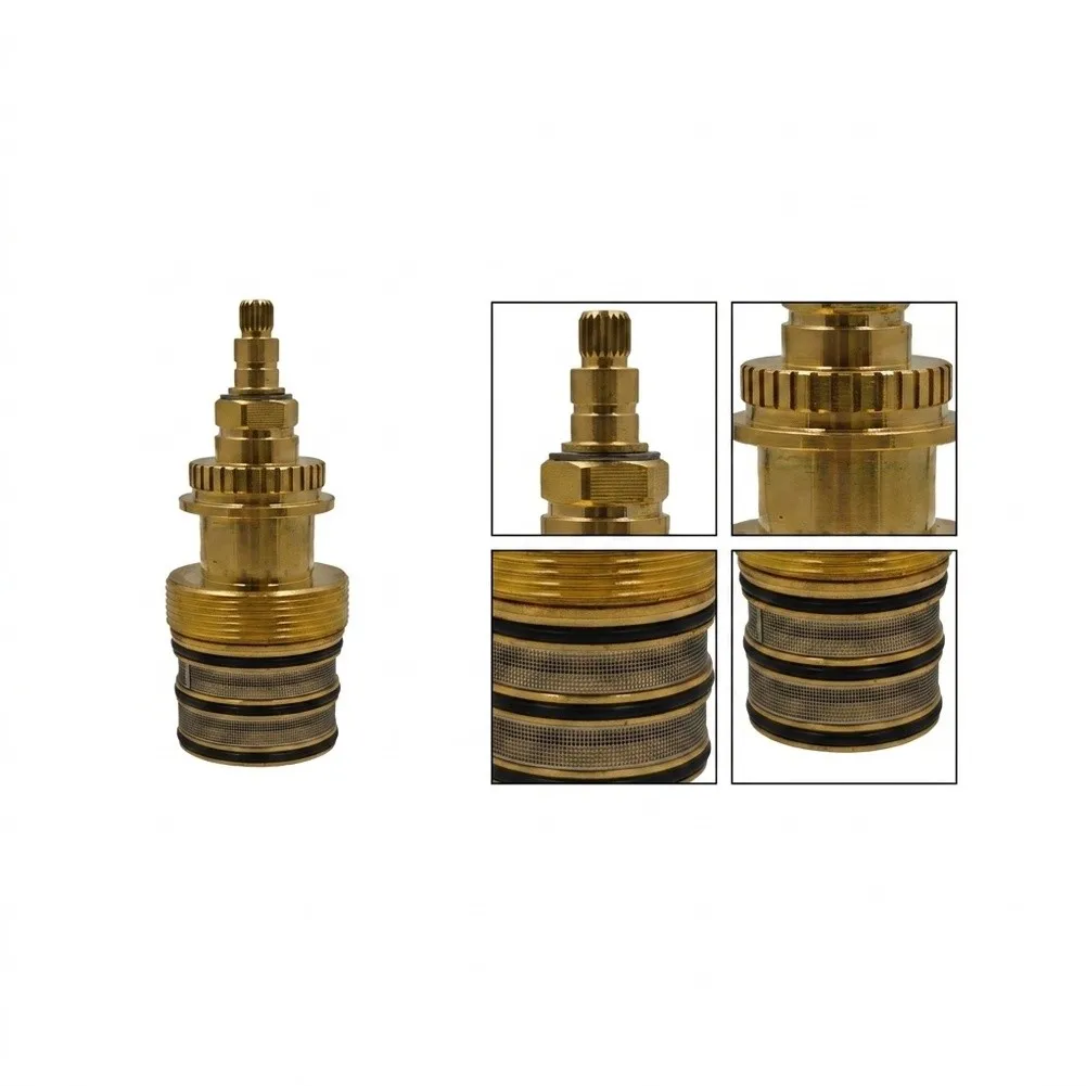 For Daily Bathing Use Thermostatic Valve Cartridge Temperature Valve Brass Material Construction One-way Valve Design