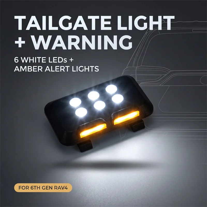 Rear Tailgate Light Trim Cover For Toyota RAV4 XA60 Wildlander 2026 2027+ RAV4 Hybrid Exterior Accessories