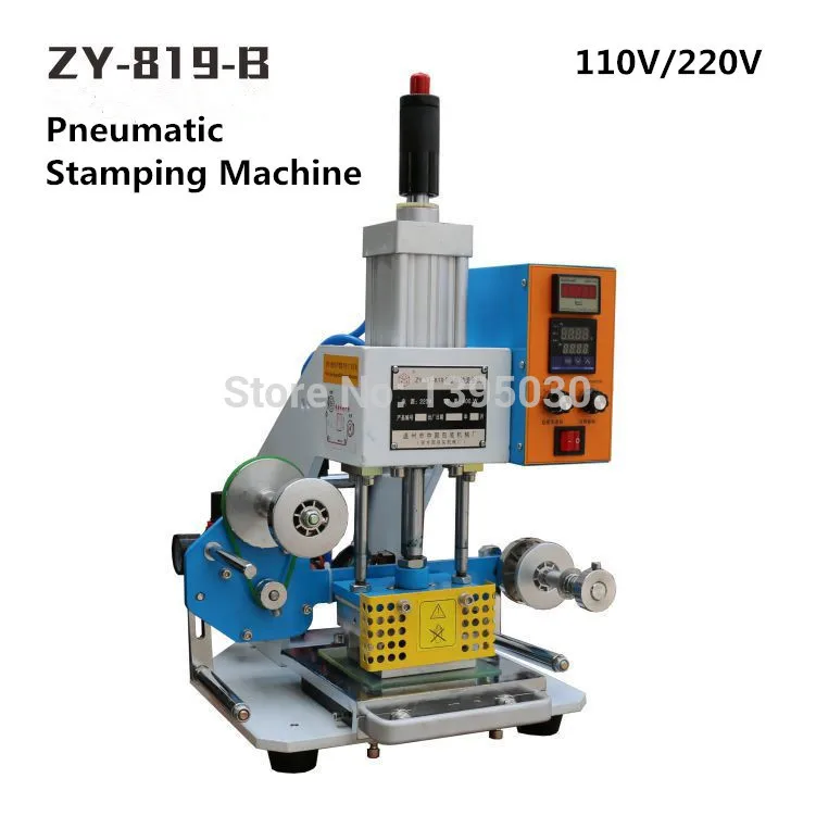 ZY-819-B Pneumatic Stamping Machine Leather LOGO Creasing Machine,code Printer, Name Card Embossing Machine