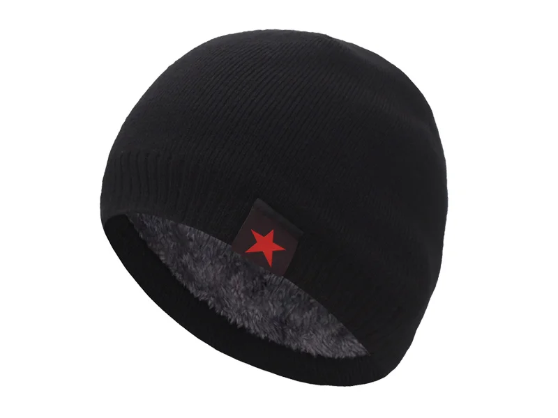 Skullies Beanies Warme Herren Beanie Mütze Wintermützen für Damen Herren Strickmütze Fünf-Sterne Stav Österreich Mohamed Homme Skull Gorro Bonnet Caps – Detail 3