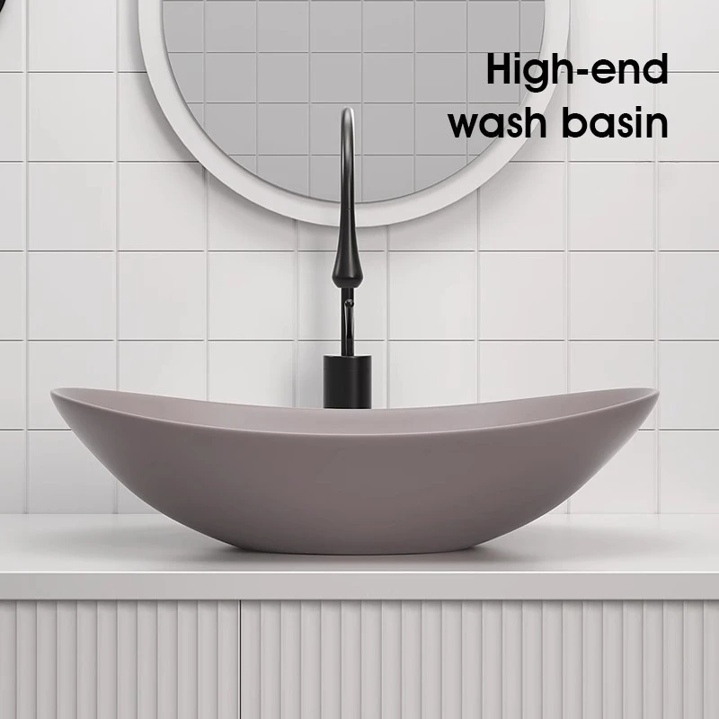 German craft washbasin art basin, high-end khaki washbasin