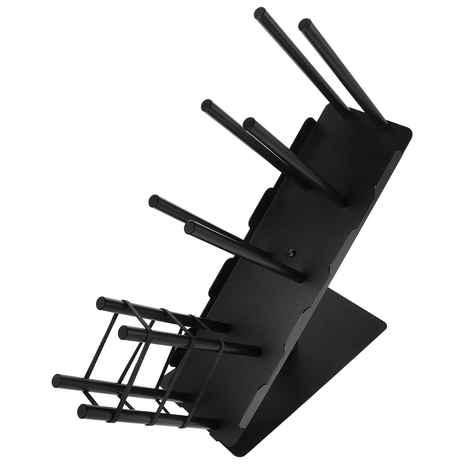 Detachable Metal Coffee Bar Cup and Lid Holder 4 Compartments Countertop Straw Dispenser Rack Commercial Coffee Station