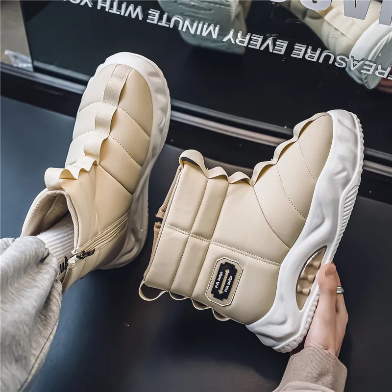 

Мужская обувь, зимние повседневные кожаные туфли на платформе, уличные походные спортивные дизайнерские роскошные кроссовки, теплые зимние ботинки на ковбойском меху