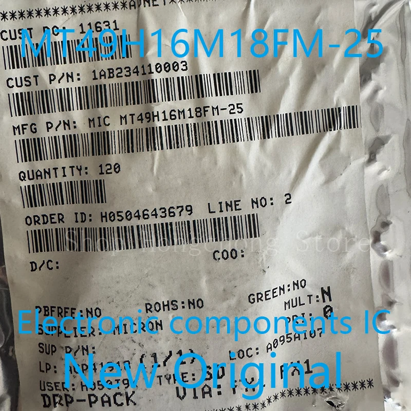 New Original MT49H16M18FM-25 MT49H16M18FM DQJFT MARKING CODE DRAM Chip RLDRAM 144-Pin UBGA Tray flash memory 1PCS