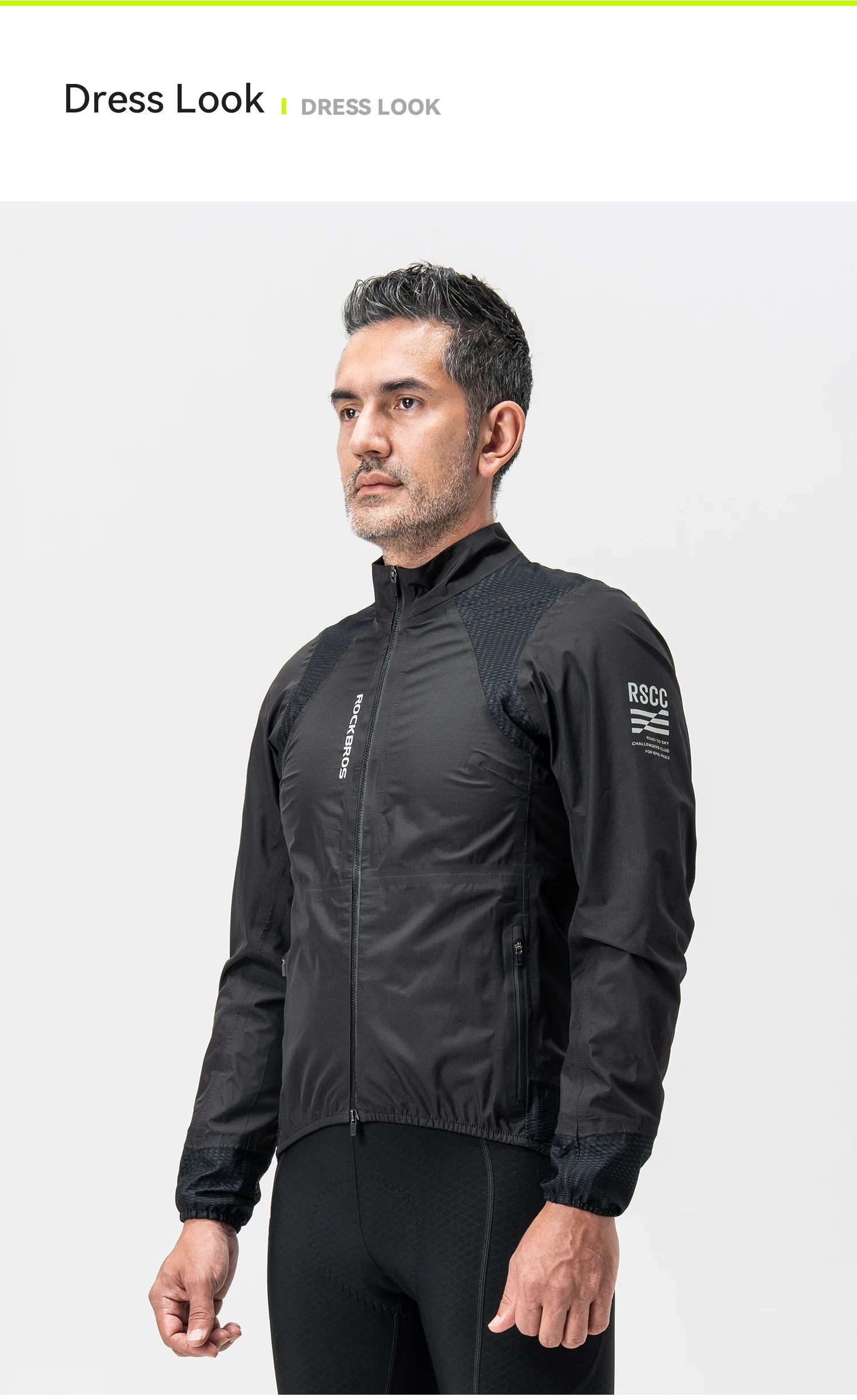 ROCKBROS Regenjacke Warme Sportliche Wasserdichte Jacke Outdoor Schnelltrocknende Atmungsaktive TPU-Laminierjacke Wander- und Fahrradbekleidung – Detail 10