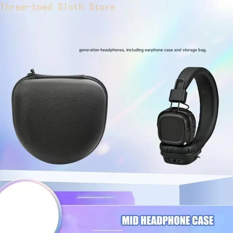 Hartschalen-Kopfhörer-Organizer für spezielle Headset-Ladekabel, Aufbewahrungstasche, Schwarz E74A – Detail 4