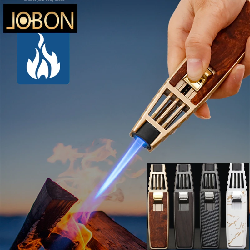 

JOBON metal high-power high-temperature lighter outdoor windproof flame camping barbecue kitchen cigar lighter men's small tool