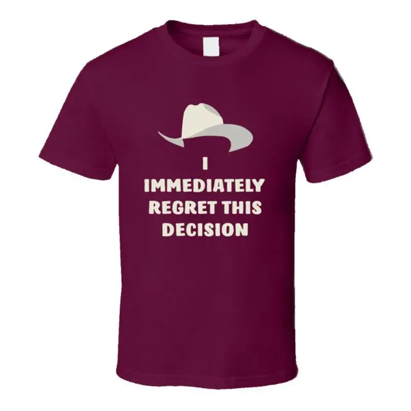 Anchorman Champs Hat I Immediately Regret This Decision Quote Fan T Shirt