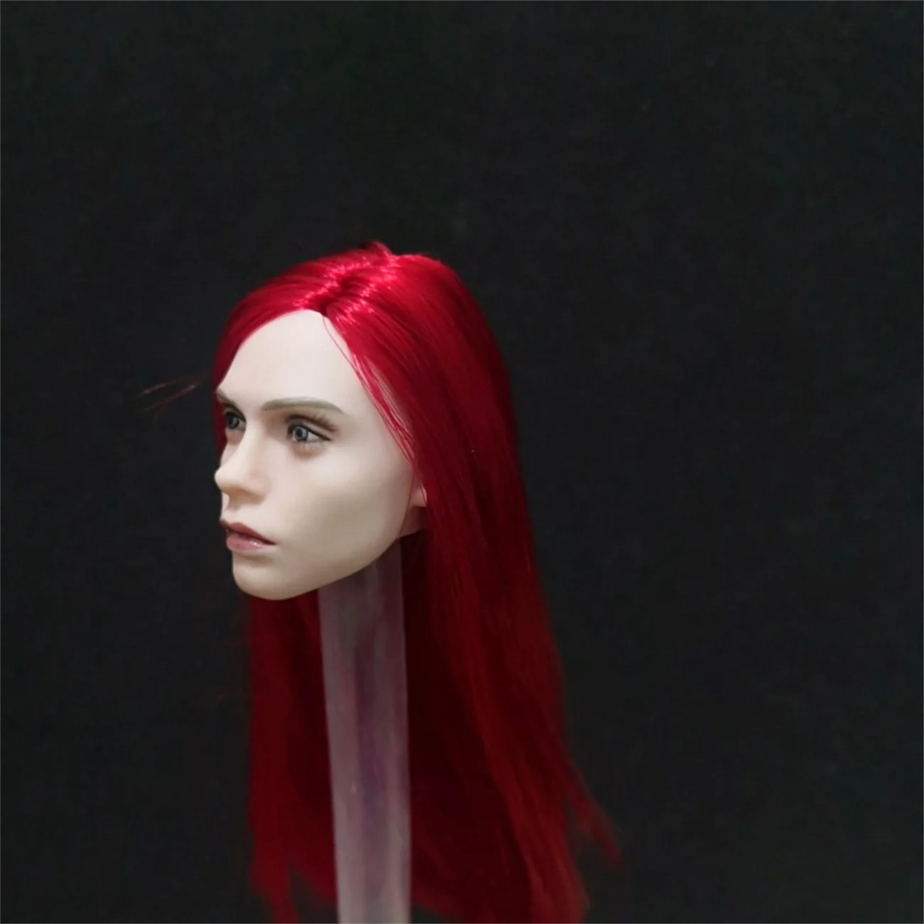 

1/6 Red Hair Little Loli Cute Expressions Pale Beauty Girl Head Planted Hair Аниме Модель для 12-дюймовой женской фигурки тела, игрушки