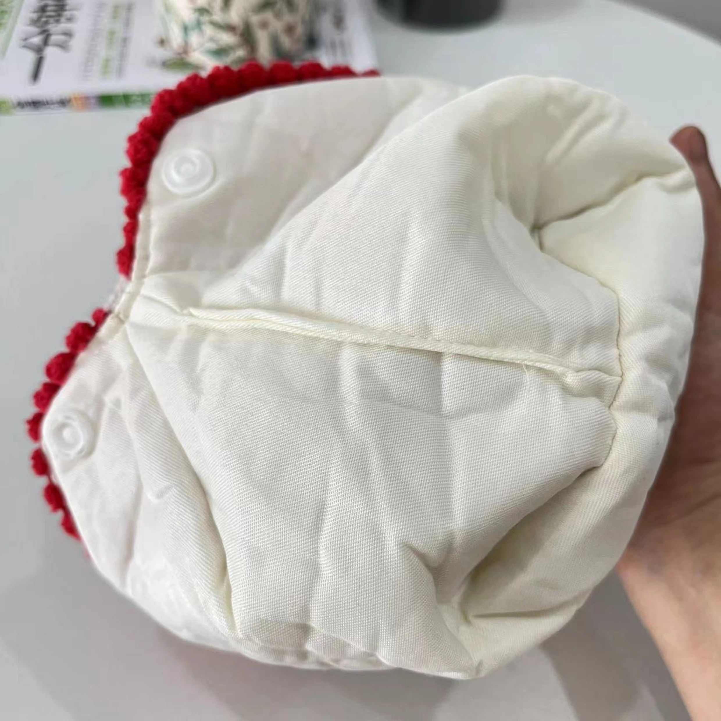 Cute Red Grey House Thickening Fabric Tissue Cover Tissue Storage Bag Creative Home Decoration Napkin Holder Kitchen Acceesories