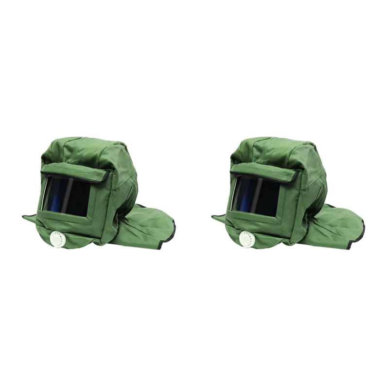 

2X Canvas Sand Blasting Hood Cap Shawl Cap Sandblaster Mask Anti-Dust Hood Protective Gear Mask