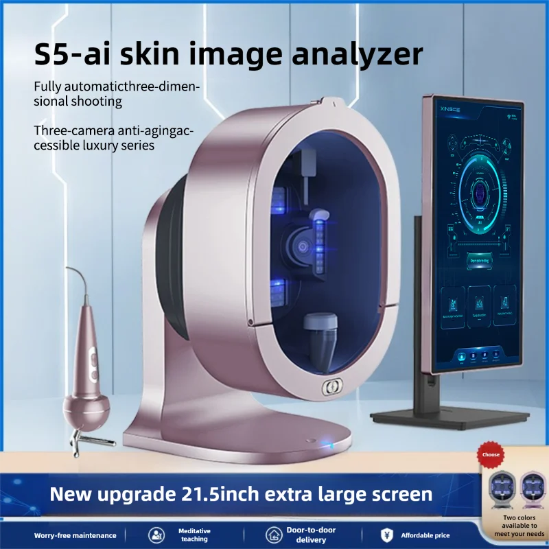 Scanner AI 3D profissional recém-atualizado, analisador de pele portátil, análise facial, diagnóstico facial alvo