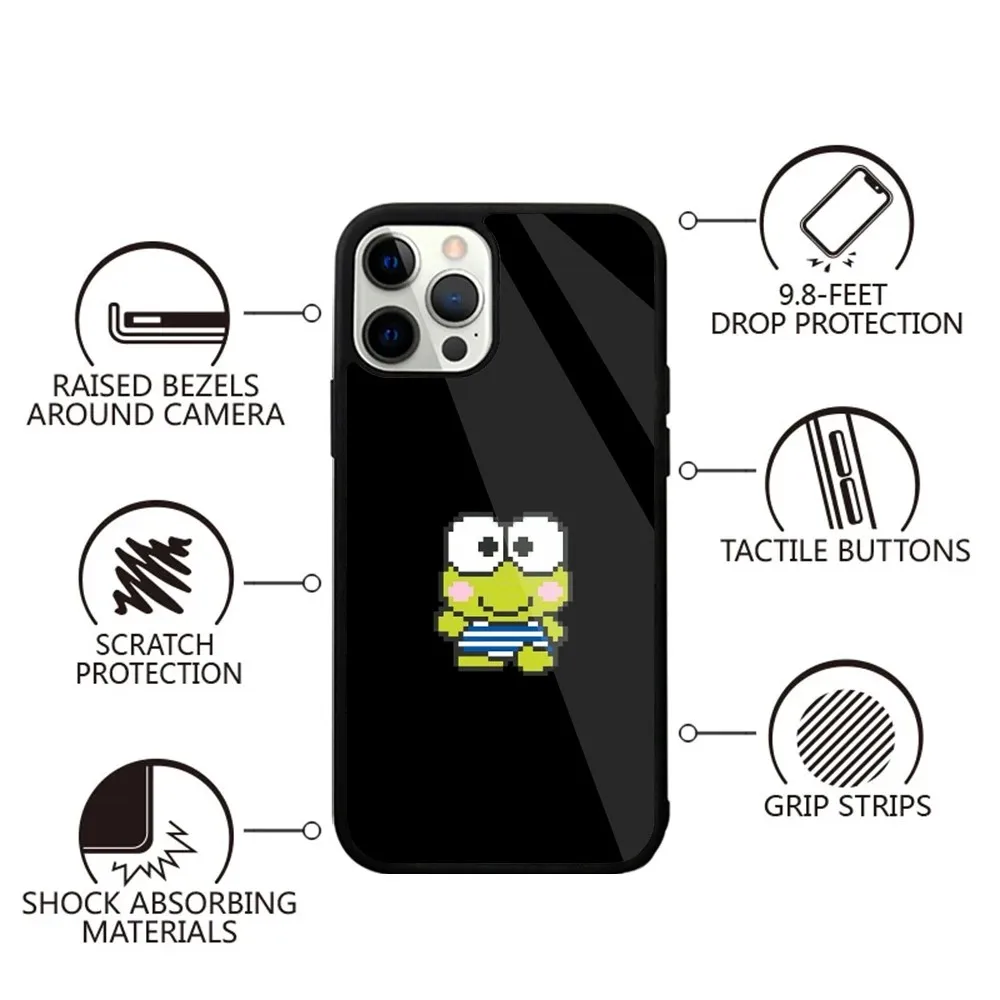 Cute K-Kero K-Keroppi Frog Phone Case For iPhone 15,14,13,12,11,Plus,Pro,Max Mini Magsafe Magnetic Wireless Charging