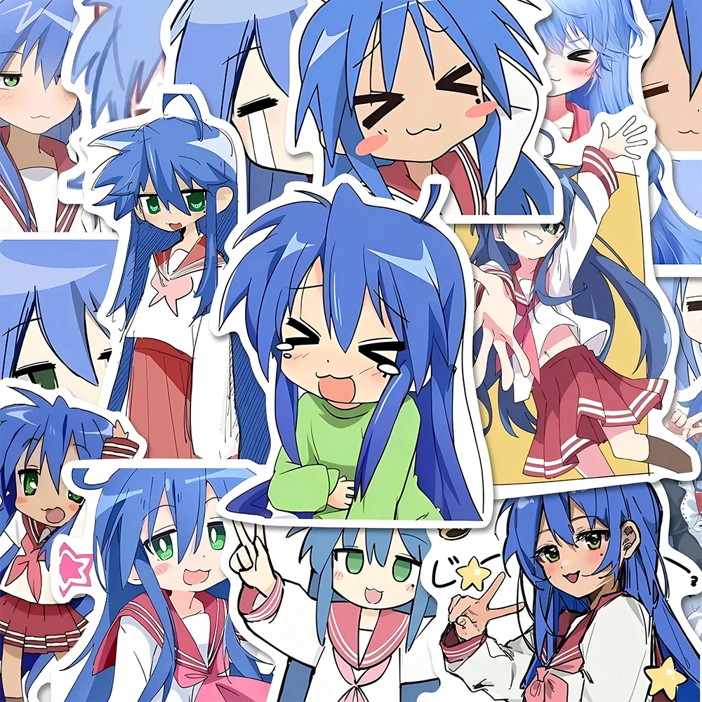 10/30/52PCS Lucky☆Star Izumi Konata Anime Stickers Kawaii Girl Cartoon Decals for Motorcycle Suitcase Luggage Graffiti Sticker